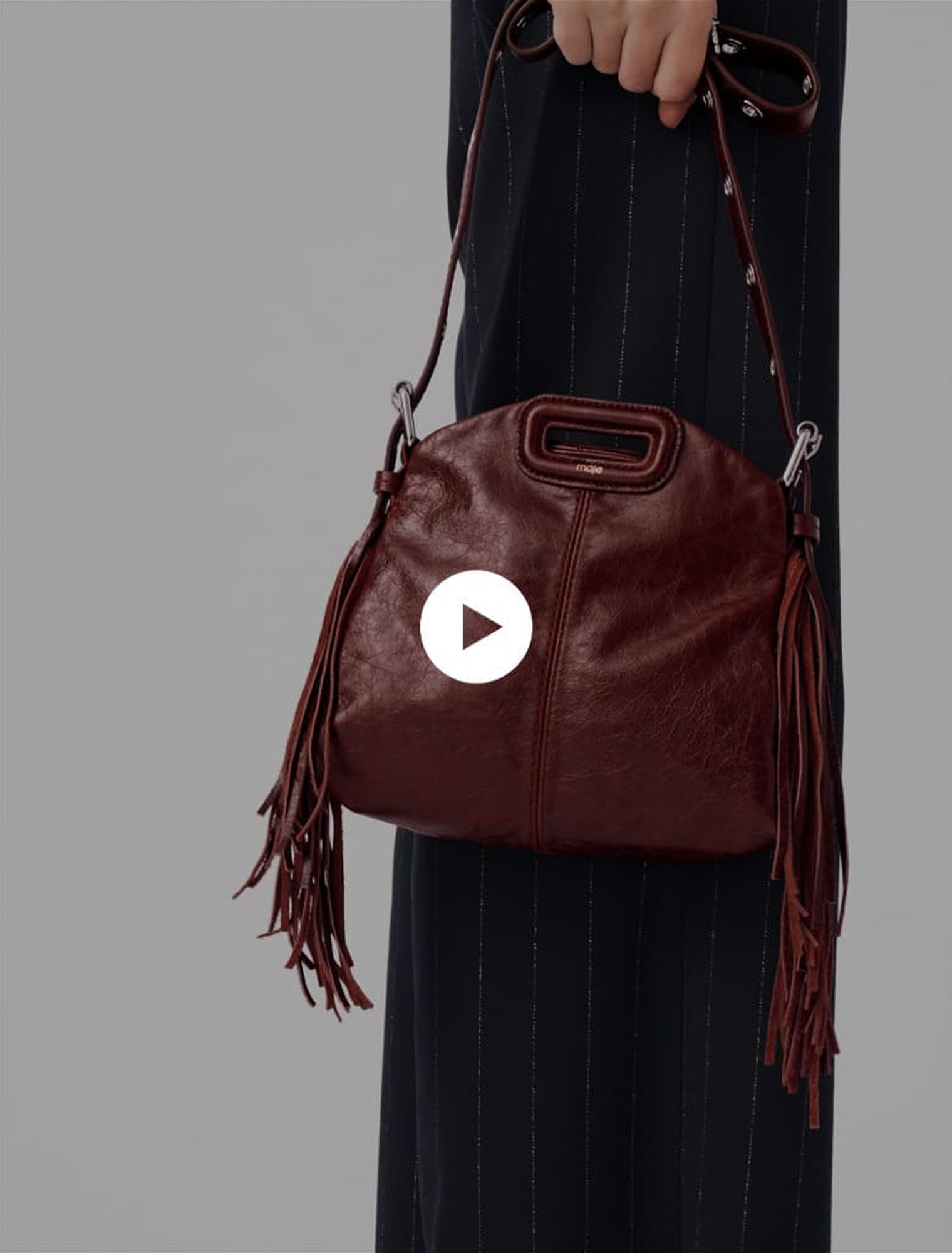 Miss M mini cracked leather bag