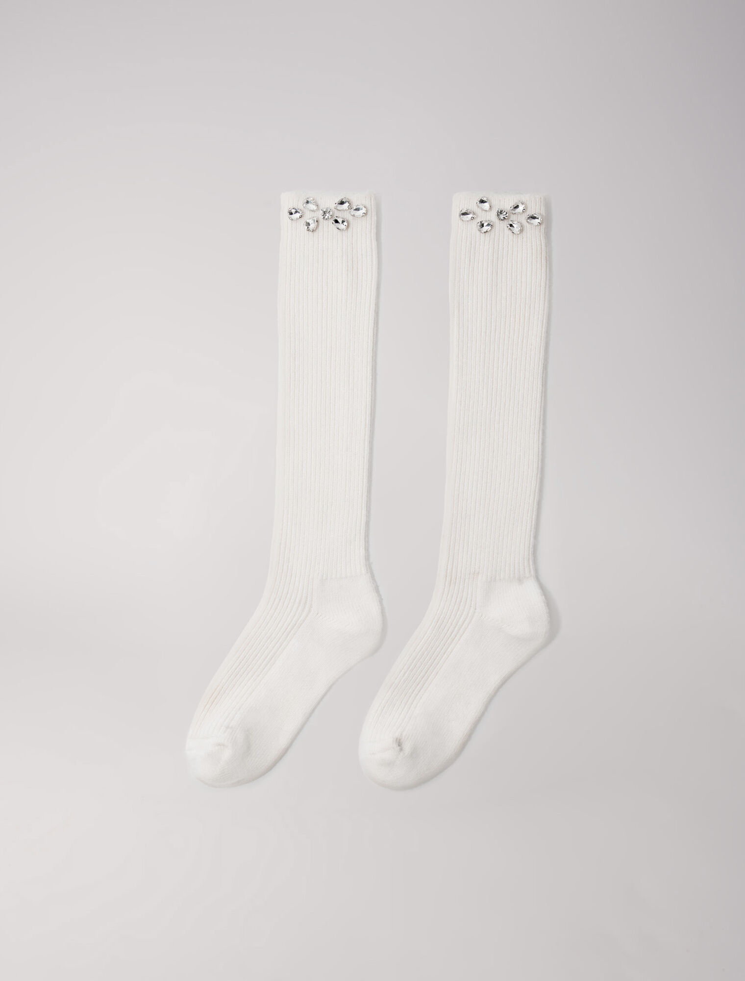 Long socks with rhinestone