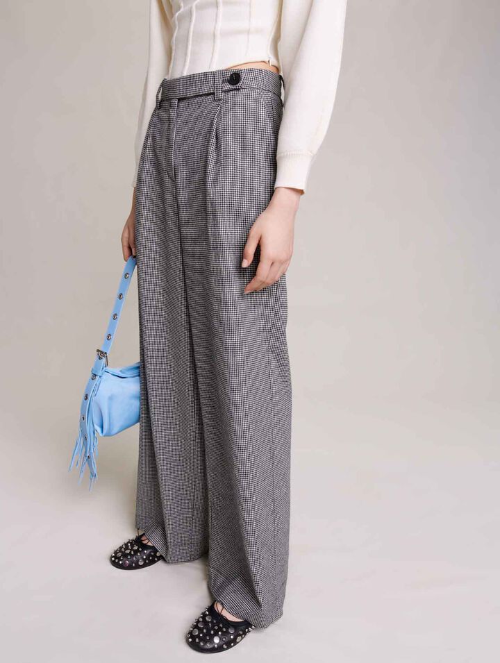 Wide-leg suit trousers