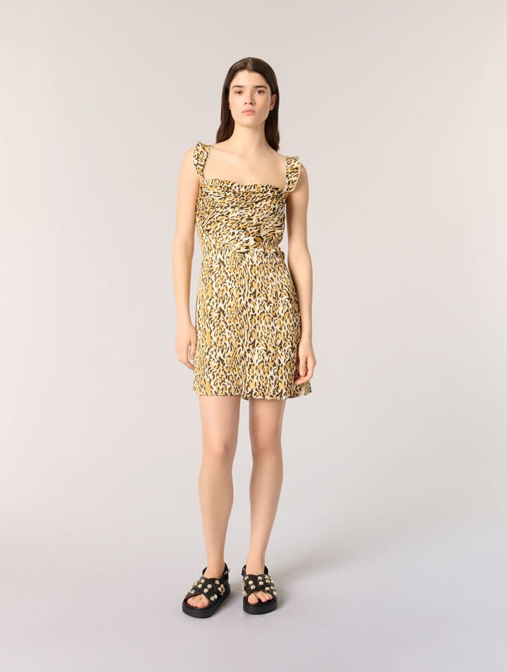 Leopard print short dress