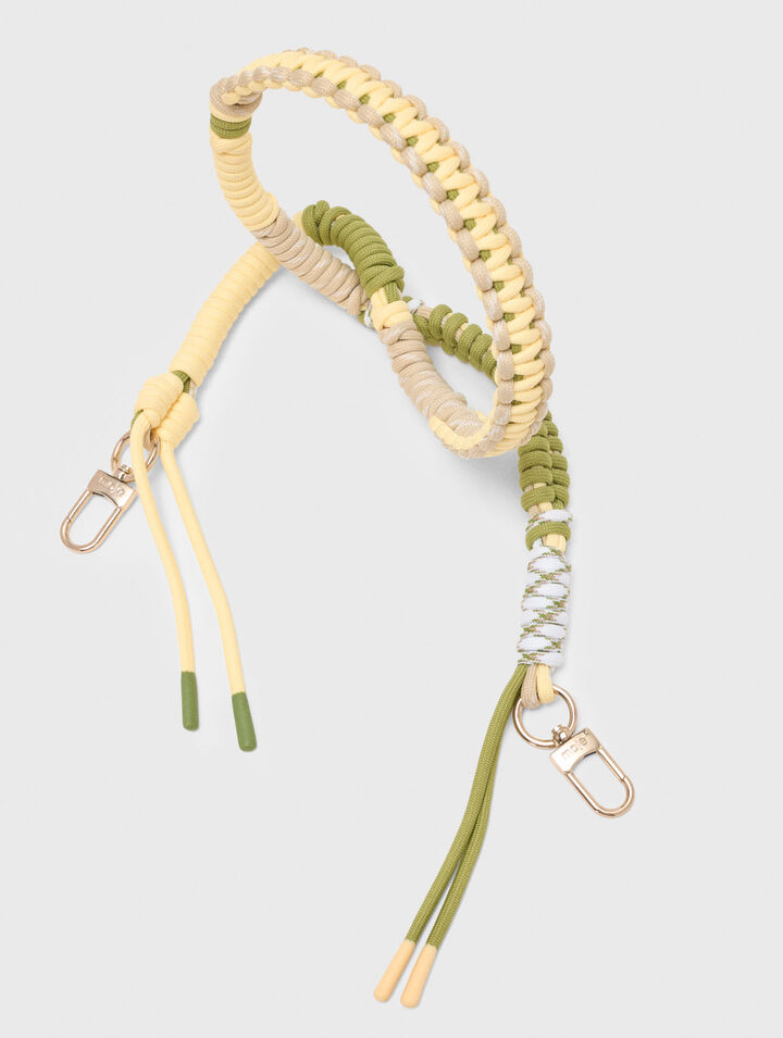 Braided coloured cord strap