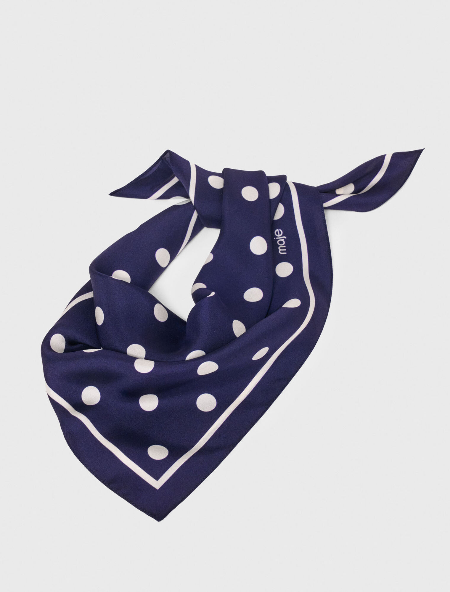 Silk polka dot bandana
