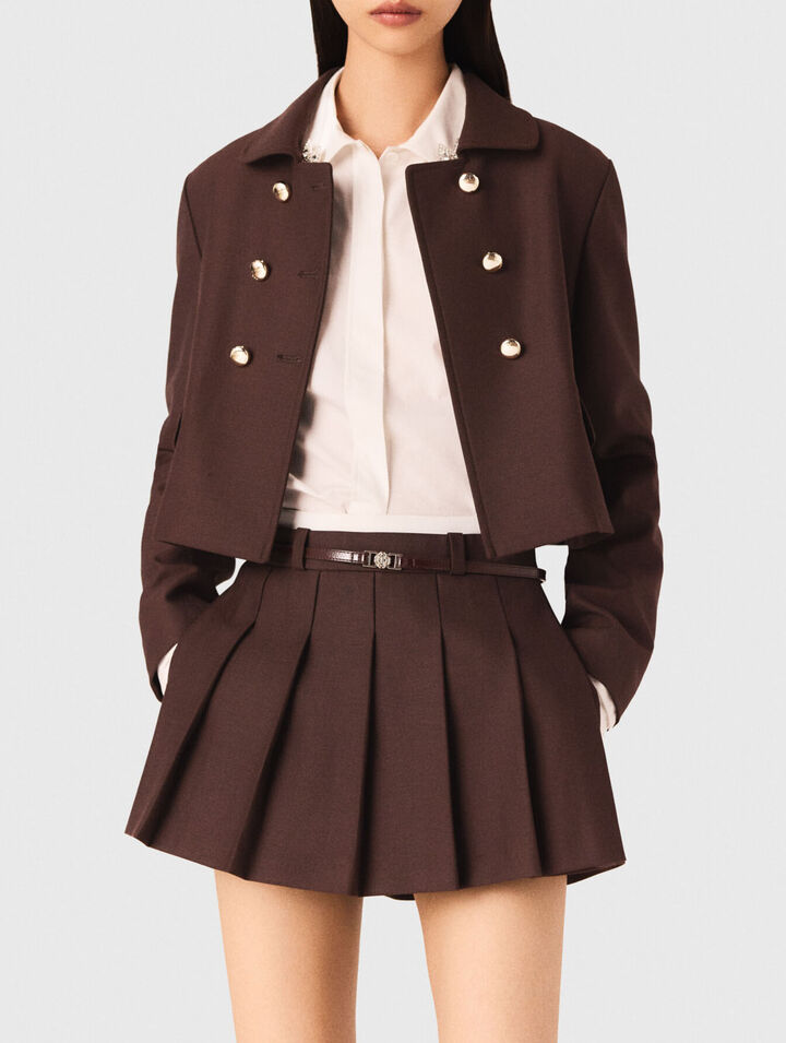Short double-breasted jacket