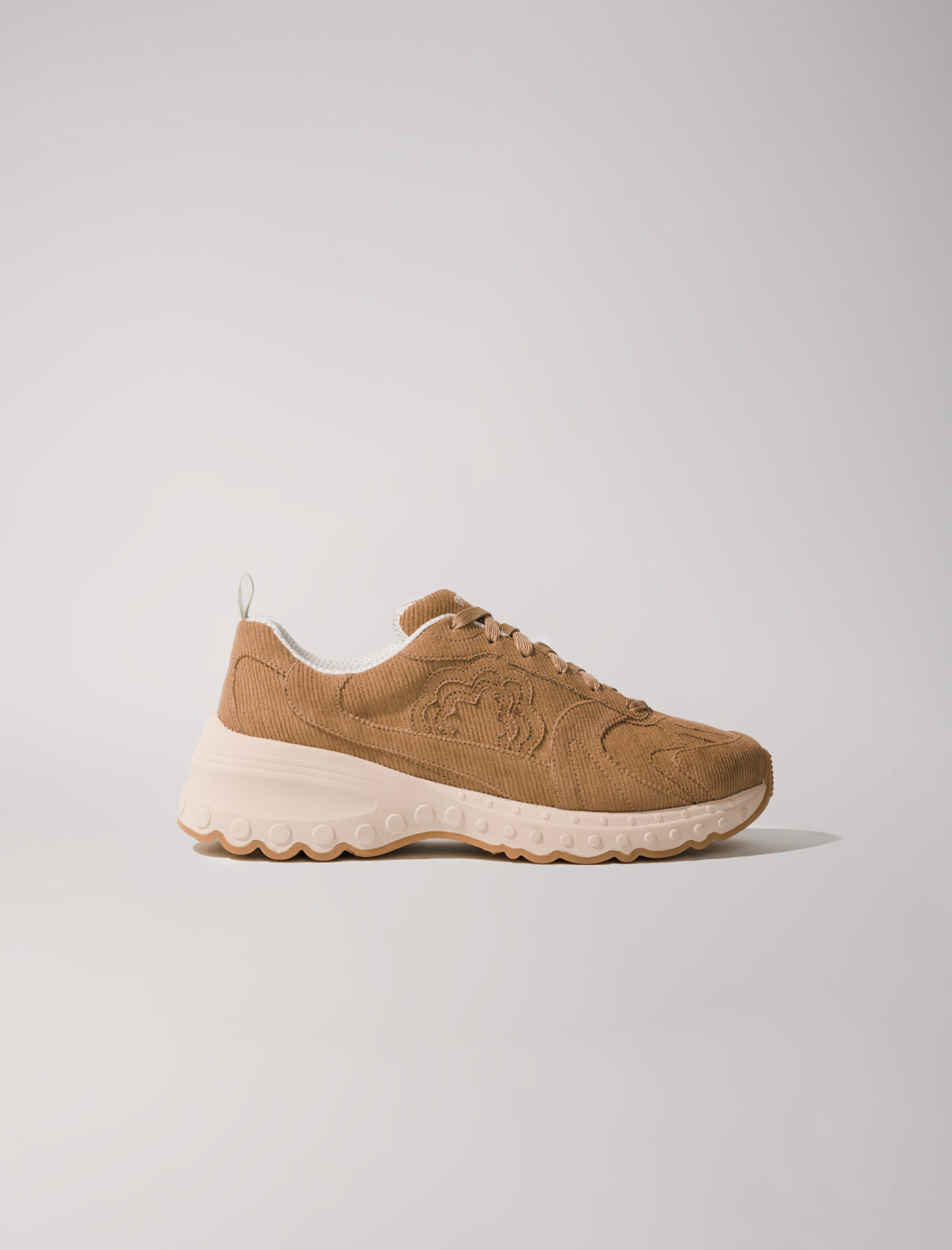 Maje faster leather sneakers deals