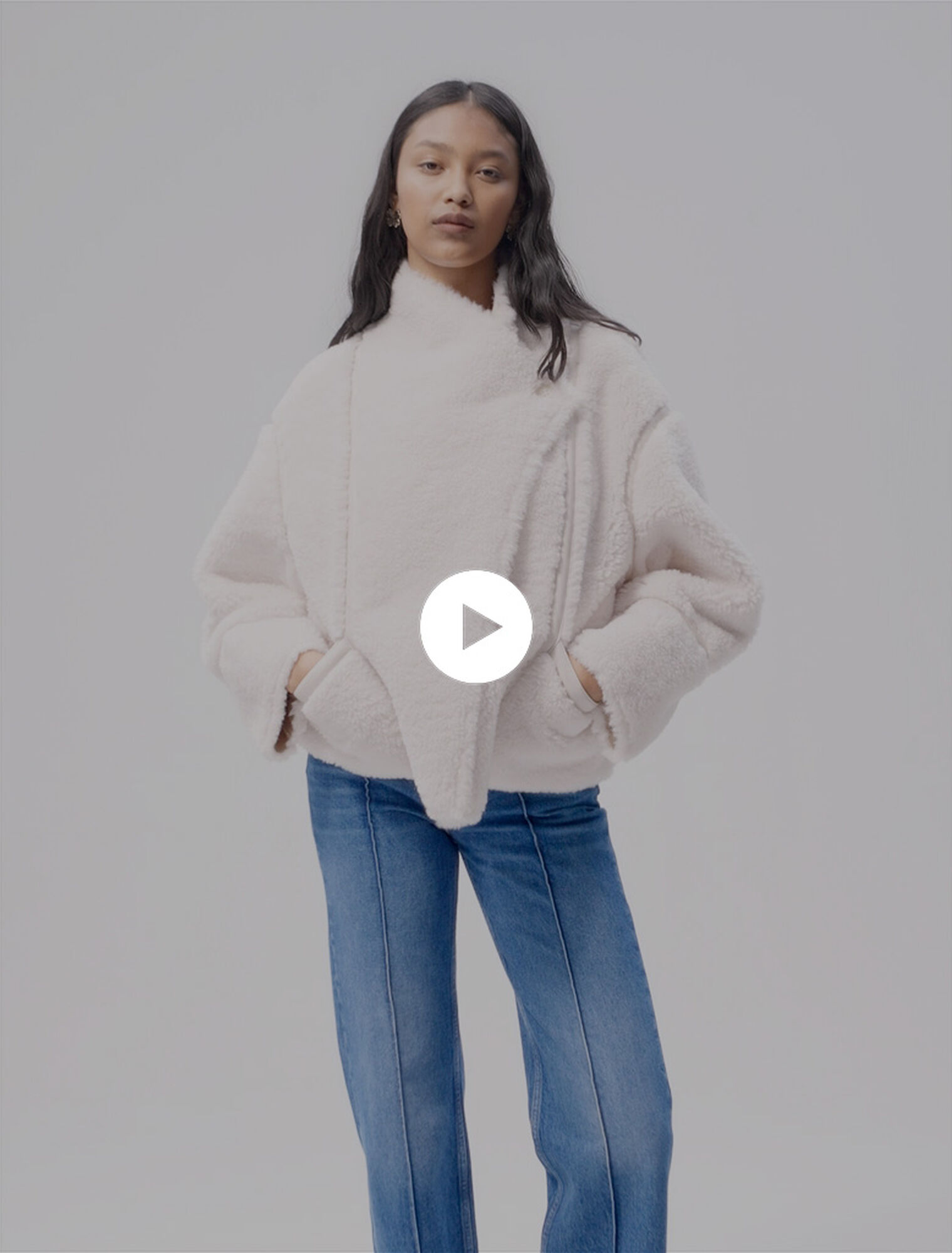 Short faux fur coat
