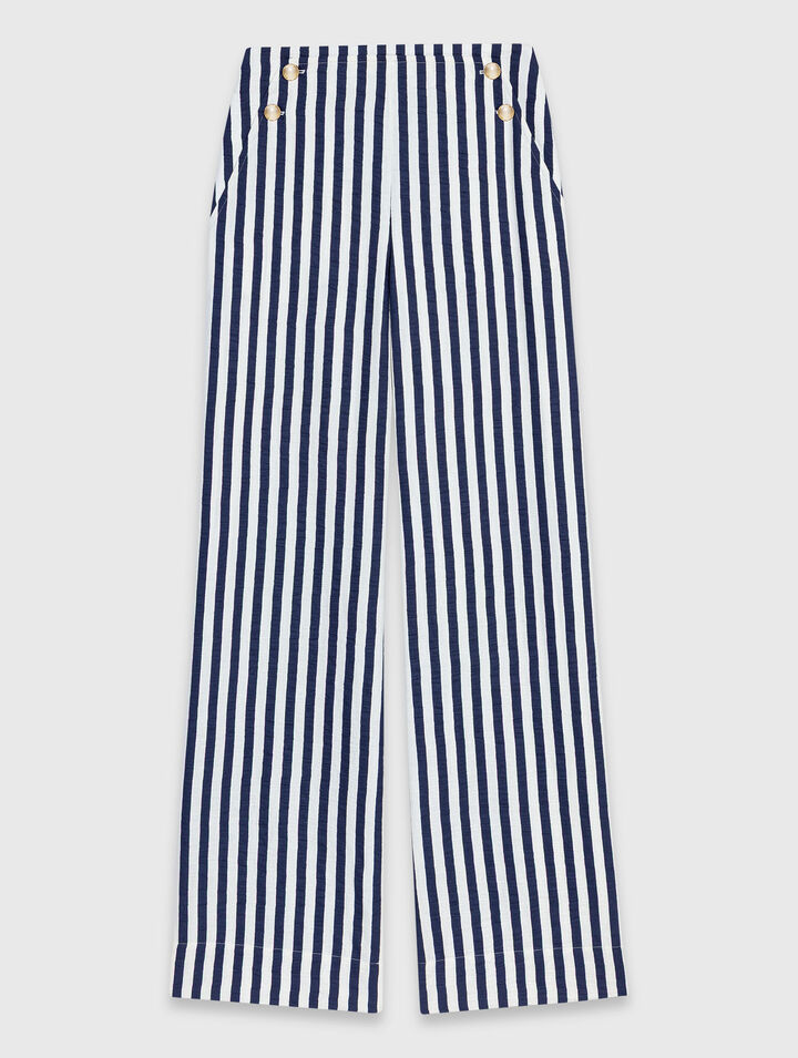 Linen blend sailor trousers