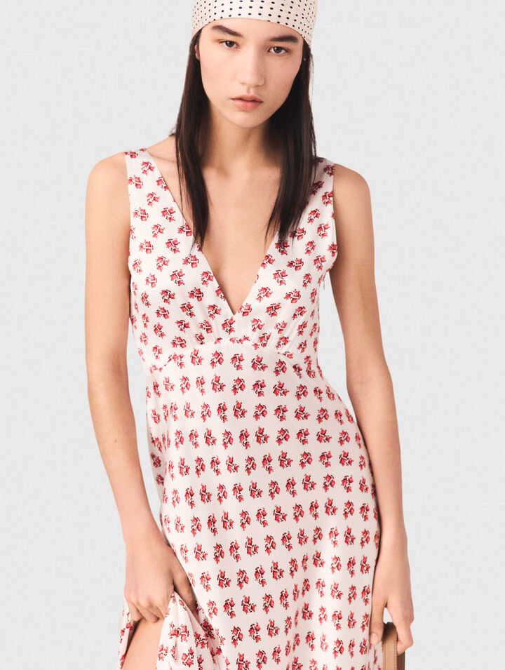 Patterned silk dress
