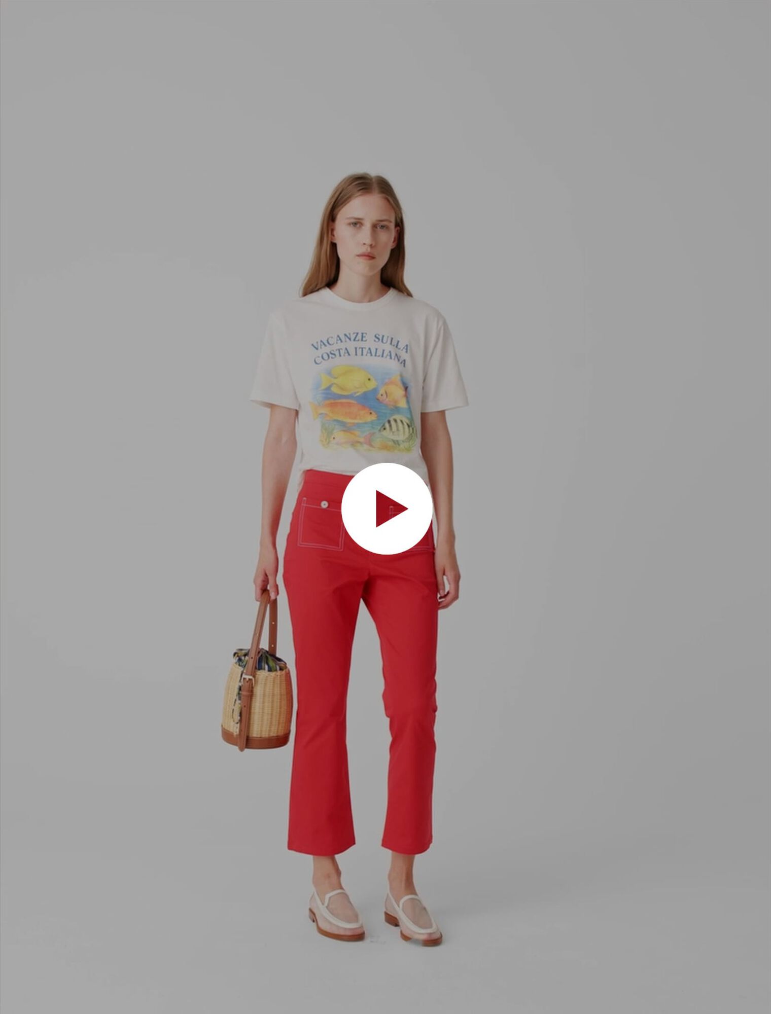 Cotton Capri trousers