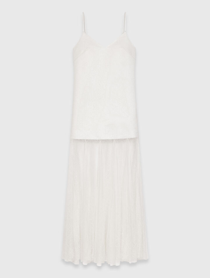 Taffeta and lace dress