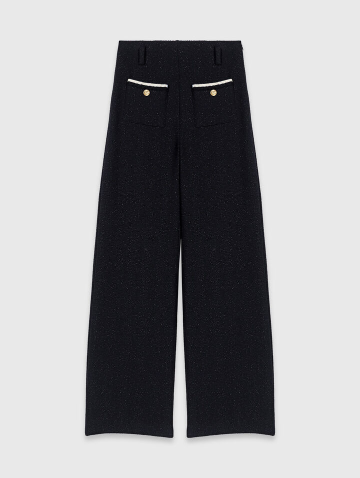 Lurex tweed trousers