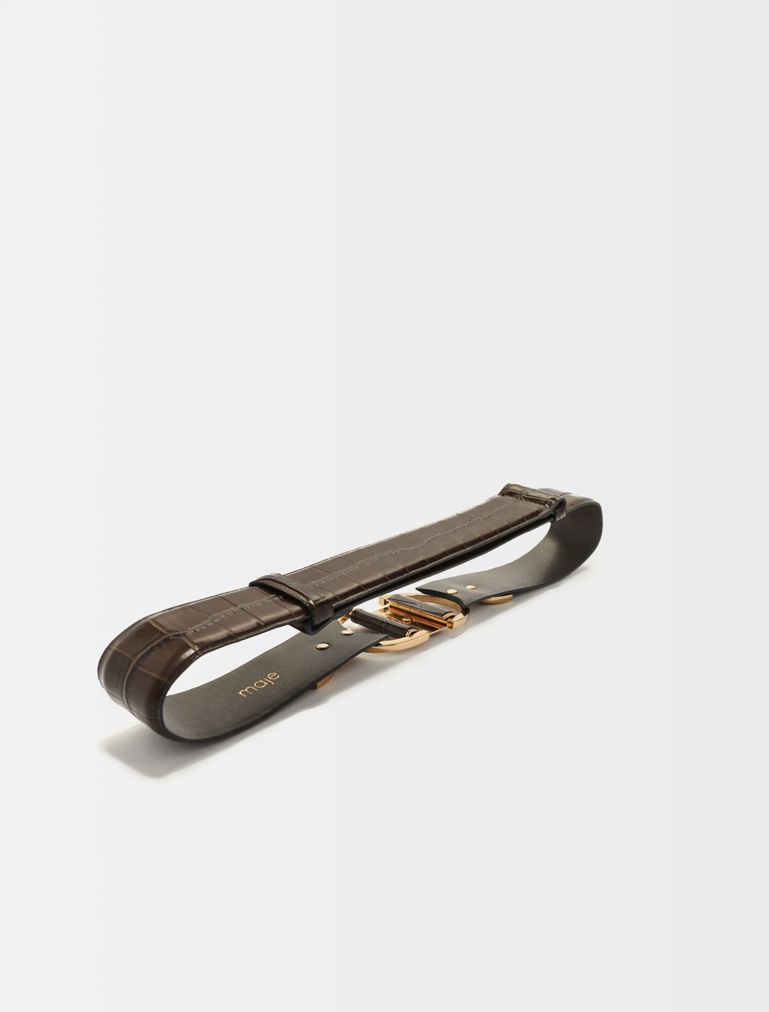 Maje double M leather belt