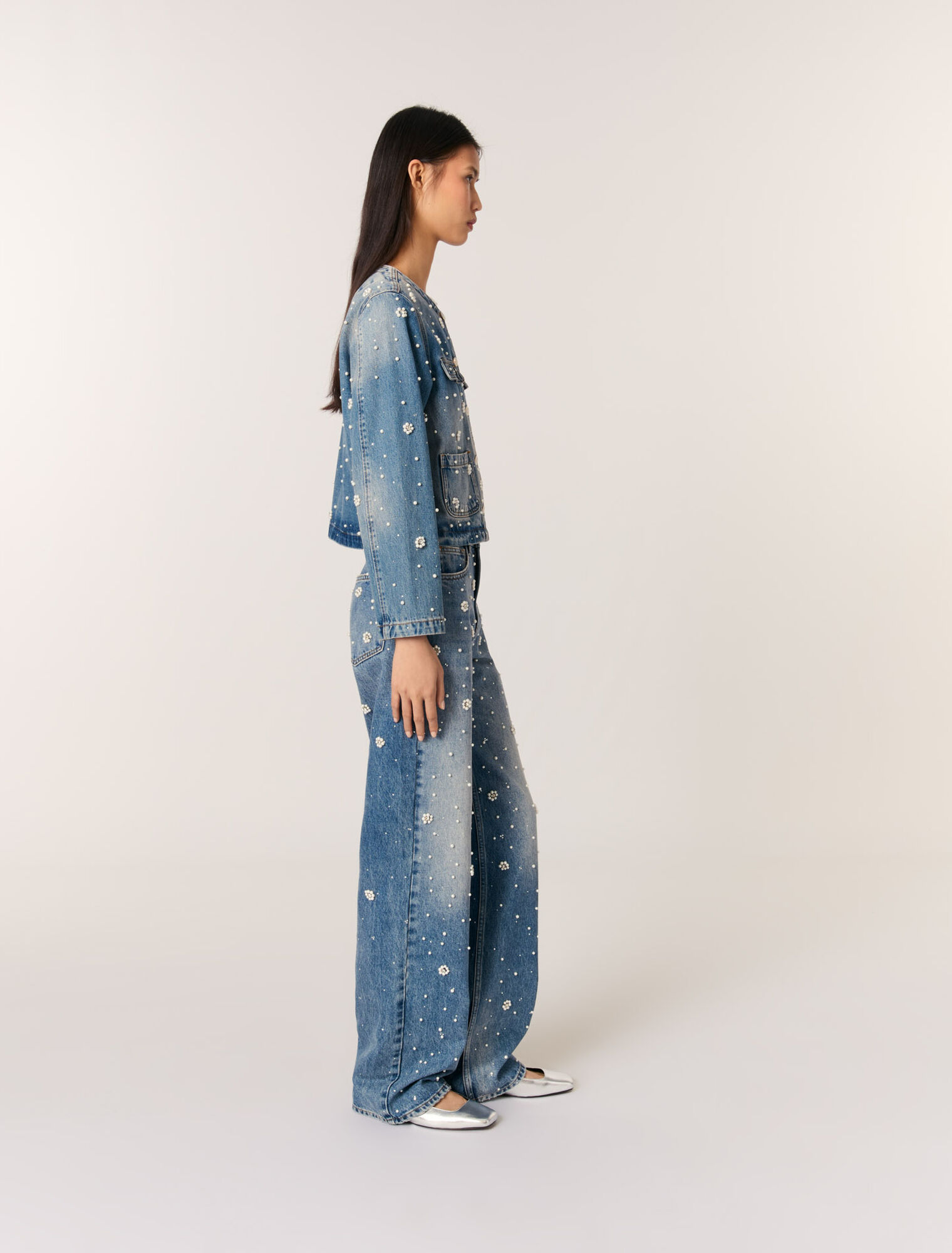 Embroidered denim jacket