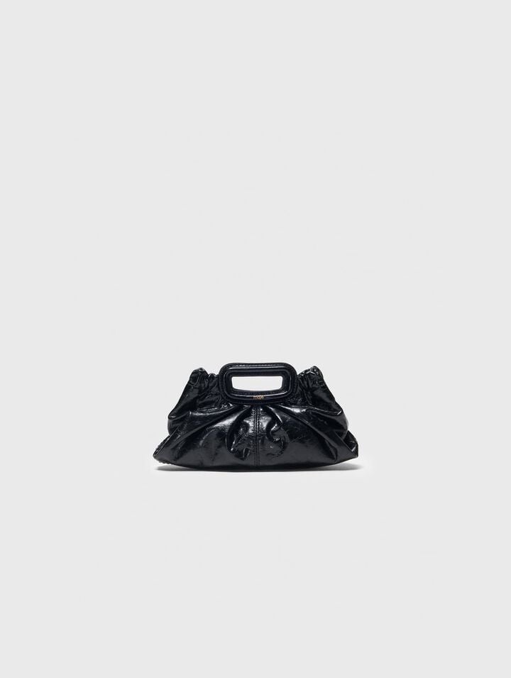 Milpli mini crackled leather clutch