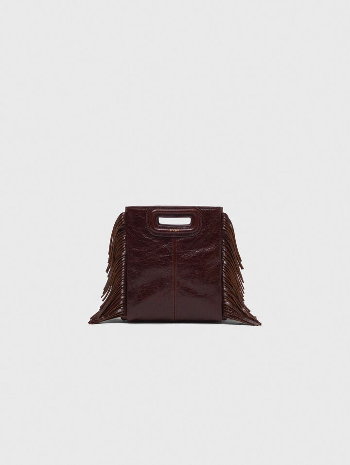 Crackled leather mini M bag