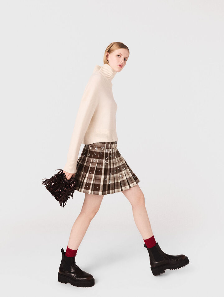 Rhinestone checked kilt