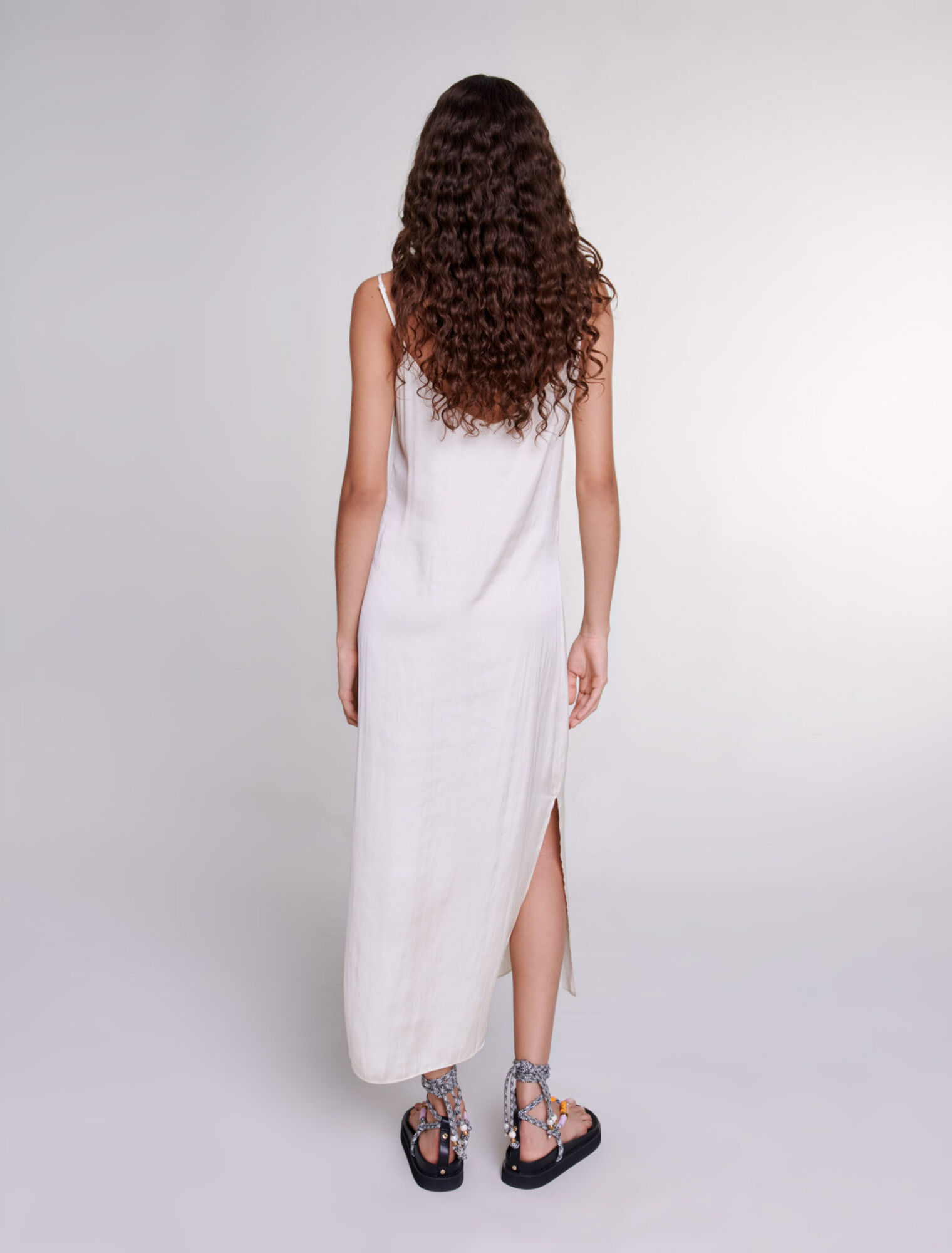 Satin-look maxi dress