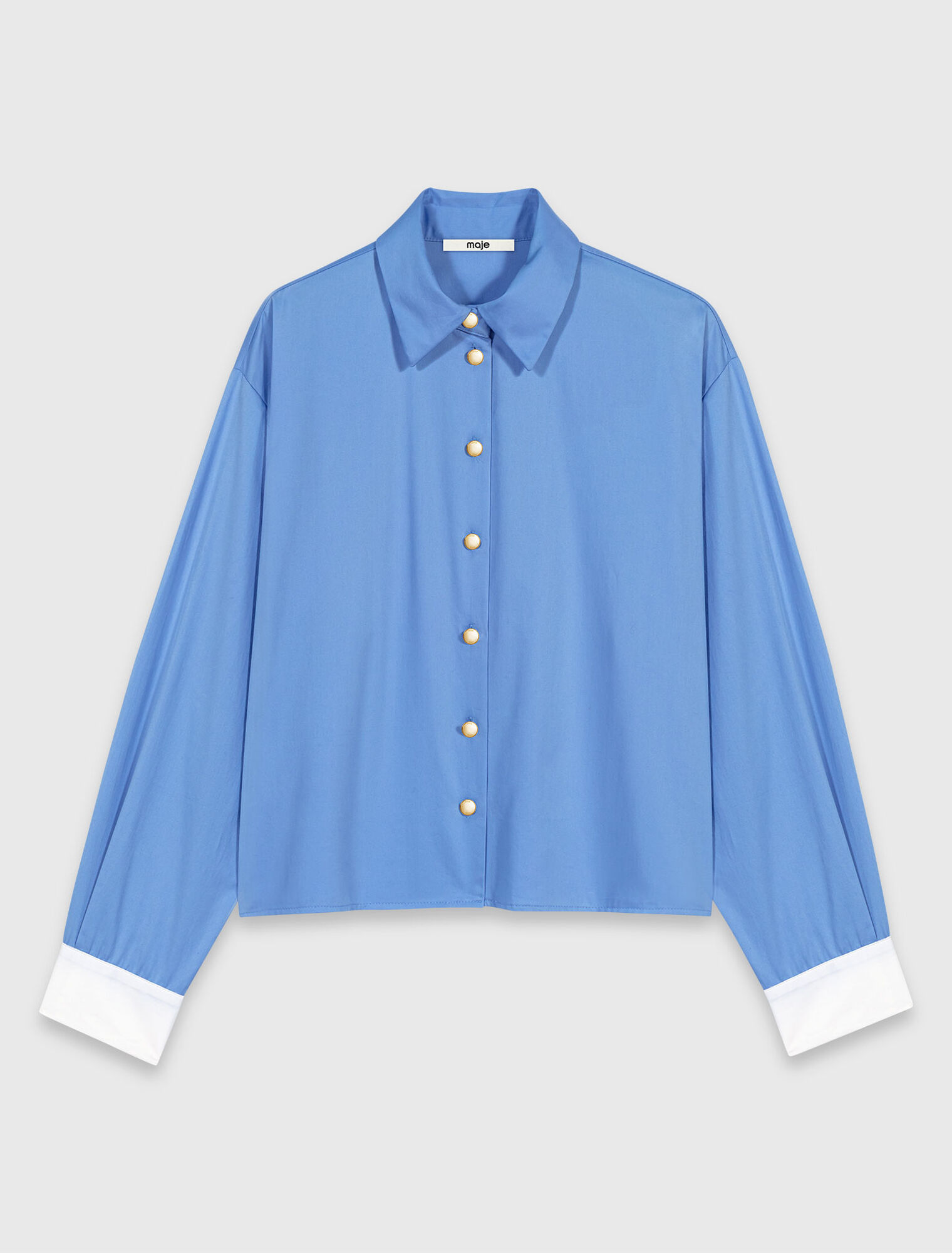 Cotton pussy bow shirt