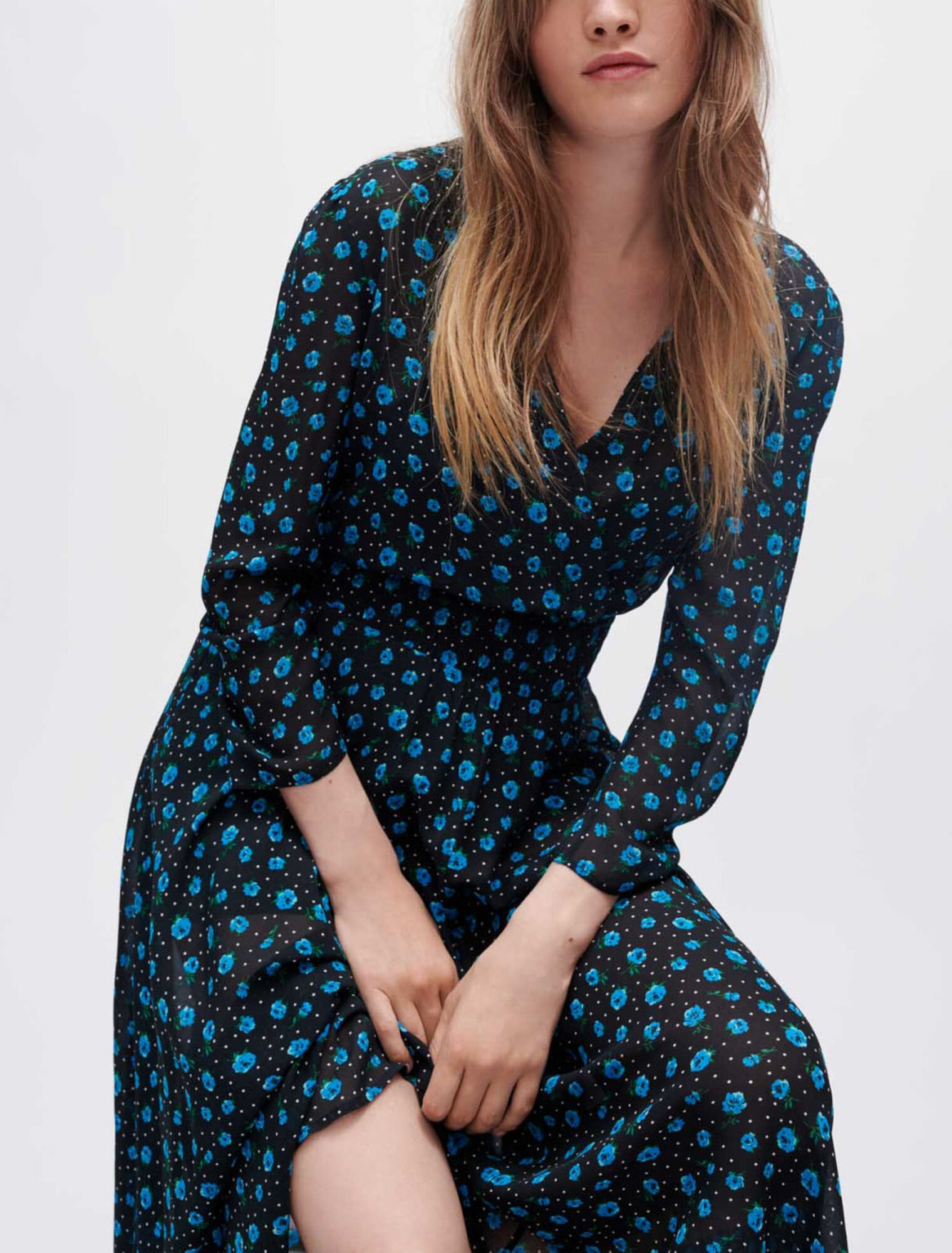 Leopard print chiffon dress
