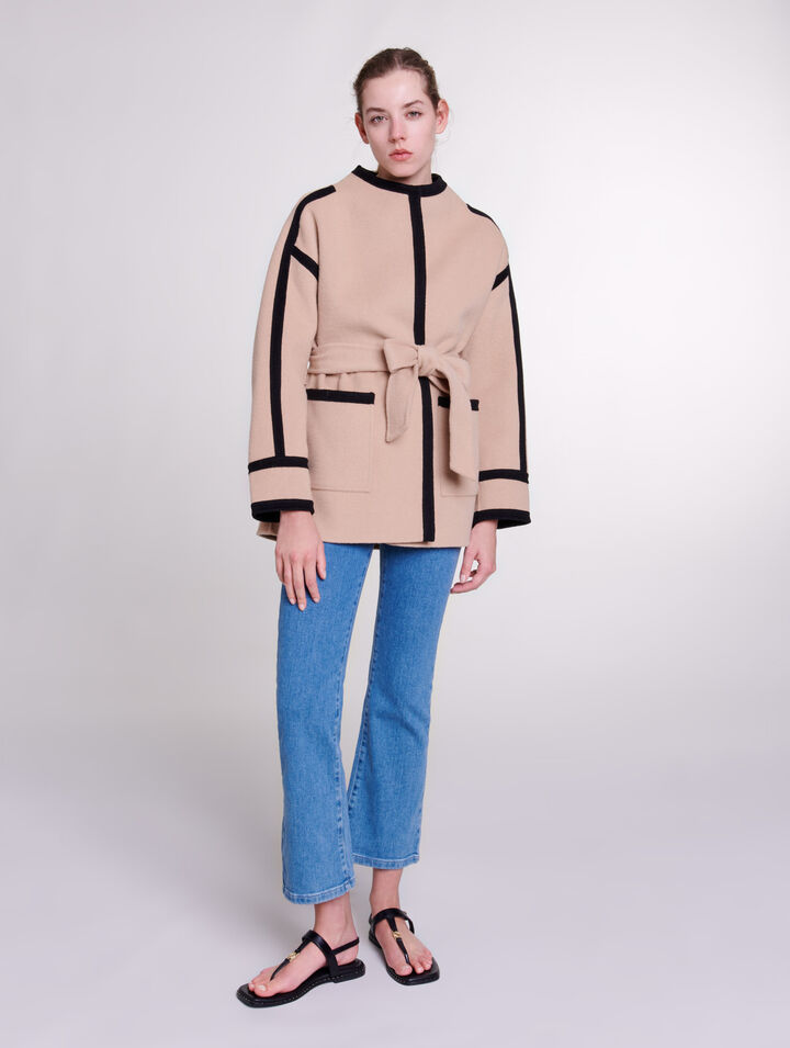 Short two-tone coat
