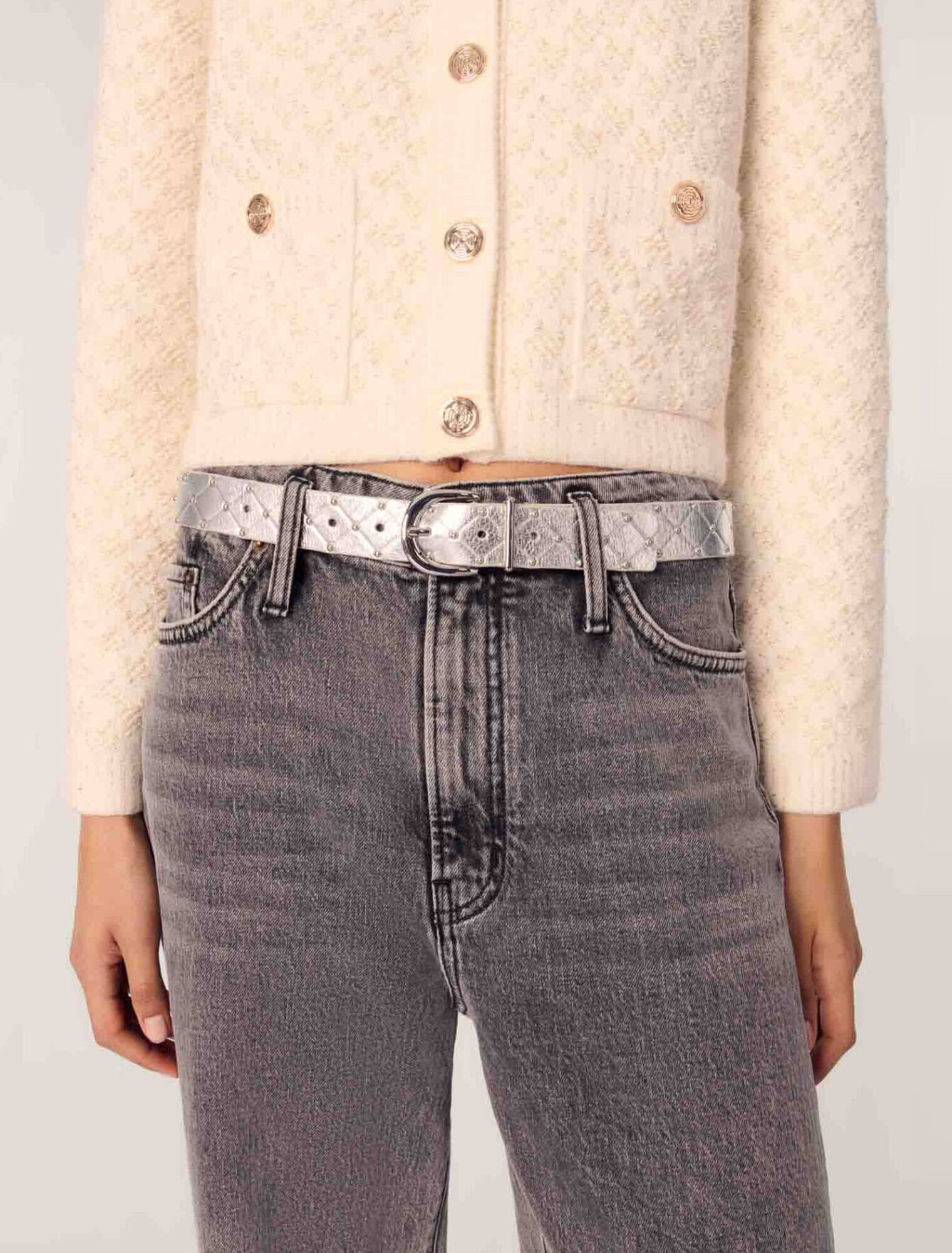 Short tweed-effect cardigan