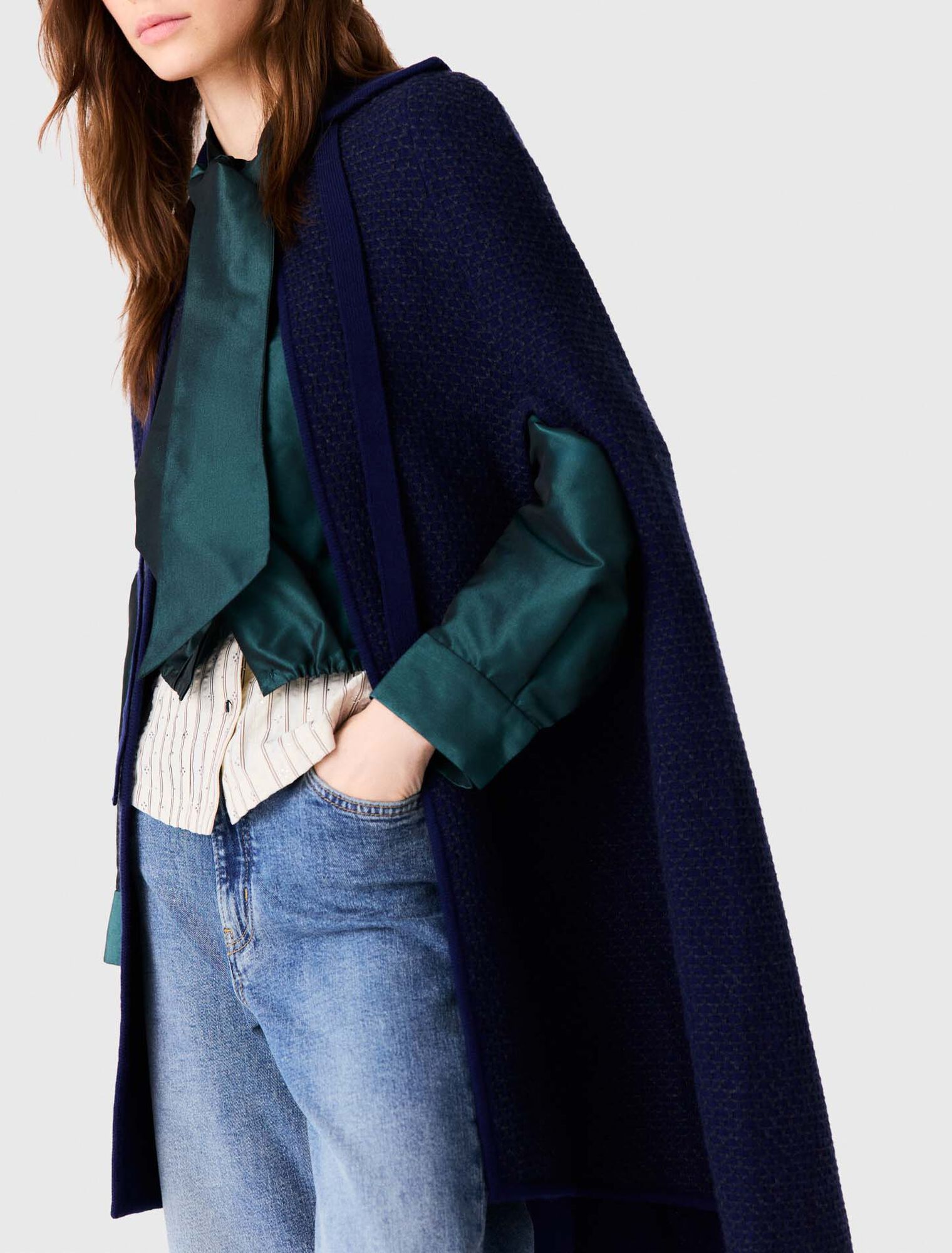 Longline cape cardigan