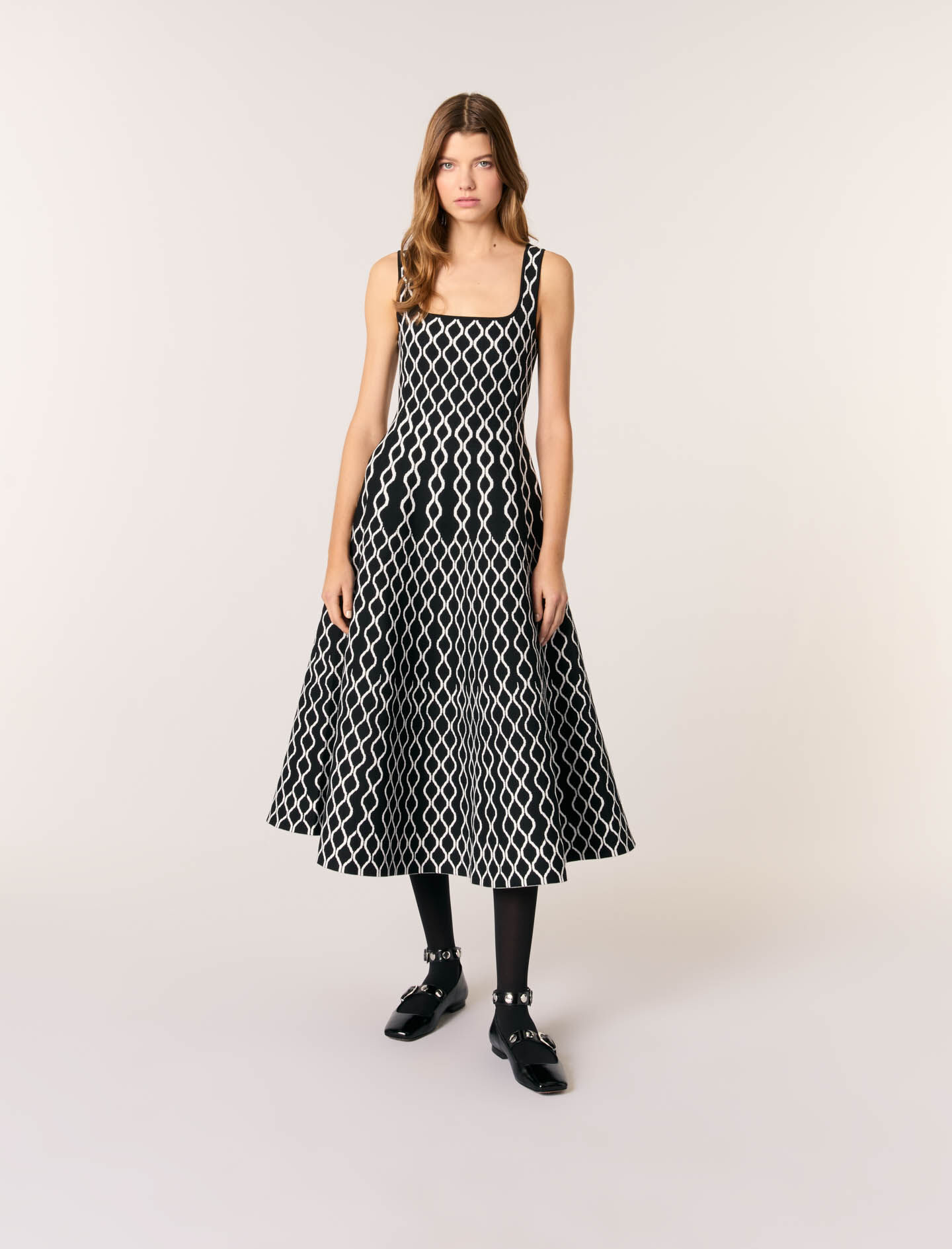 Jacquard knit midi dress - Maxi dresses | Maje