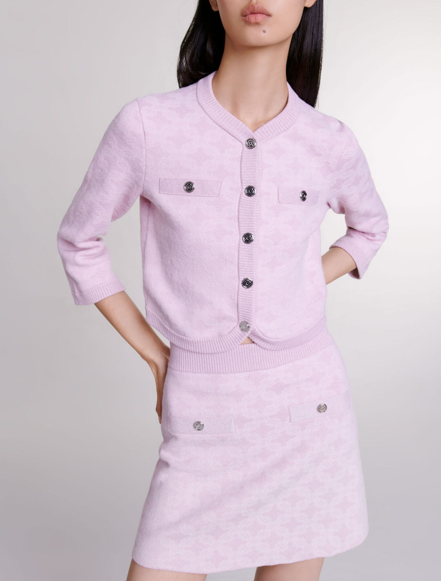 Jacquard knit skirt