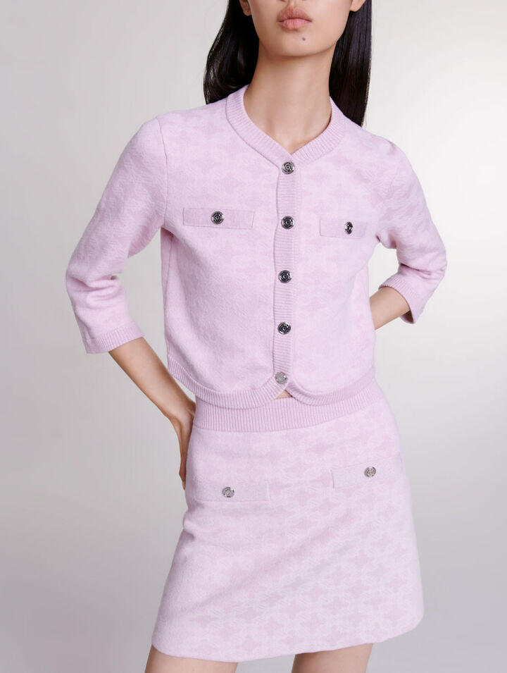 Jacquard knit skirt