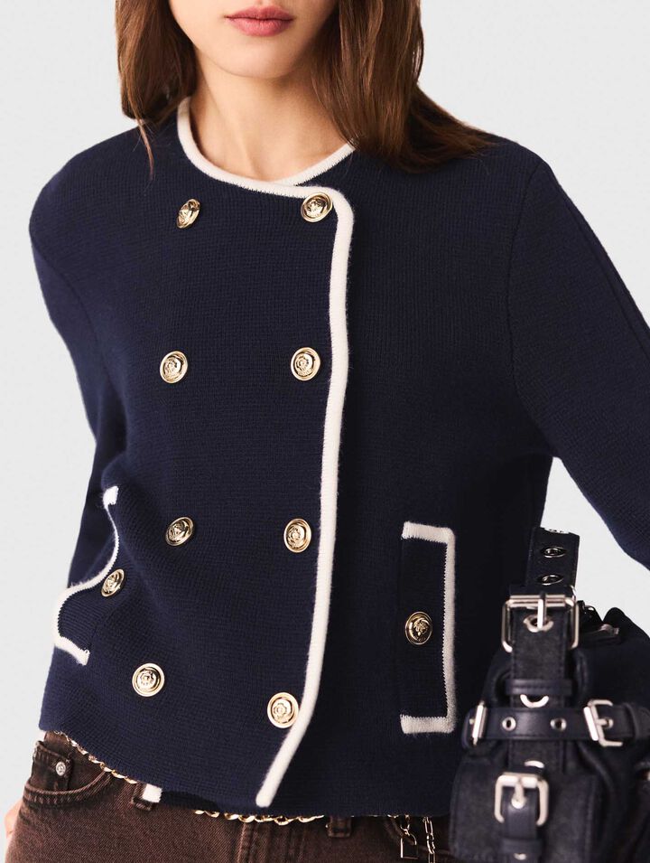 Structured knit jacket