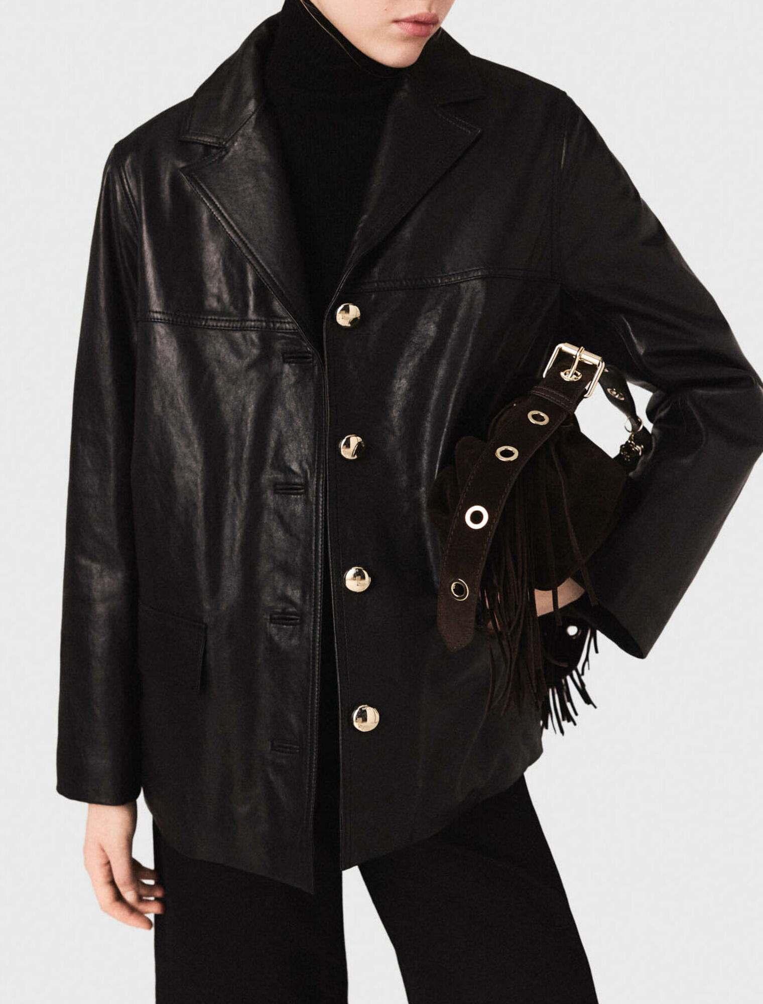 Quilted leather jacket