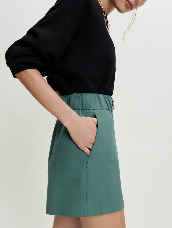Elasticated tailored shorts