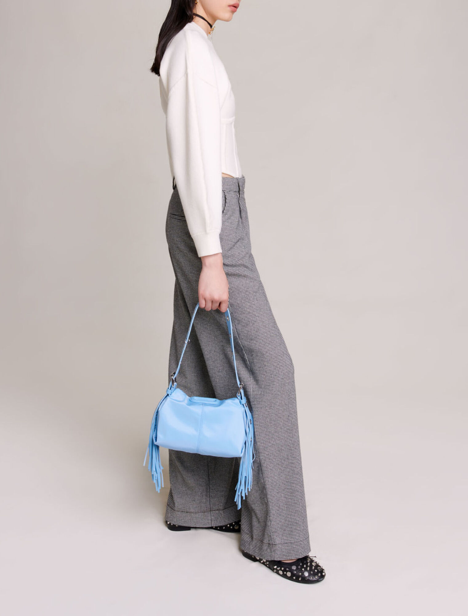 Wide-leg suit trousers