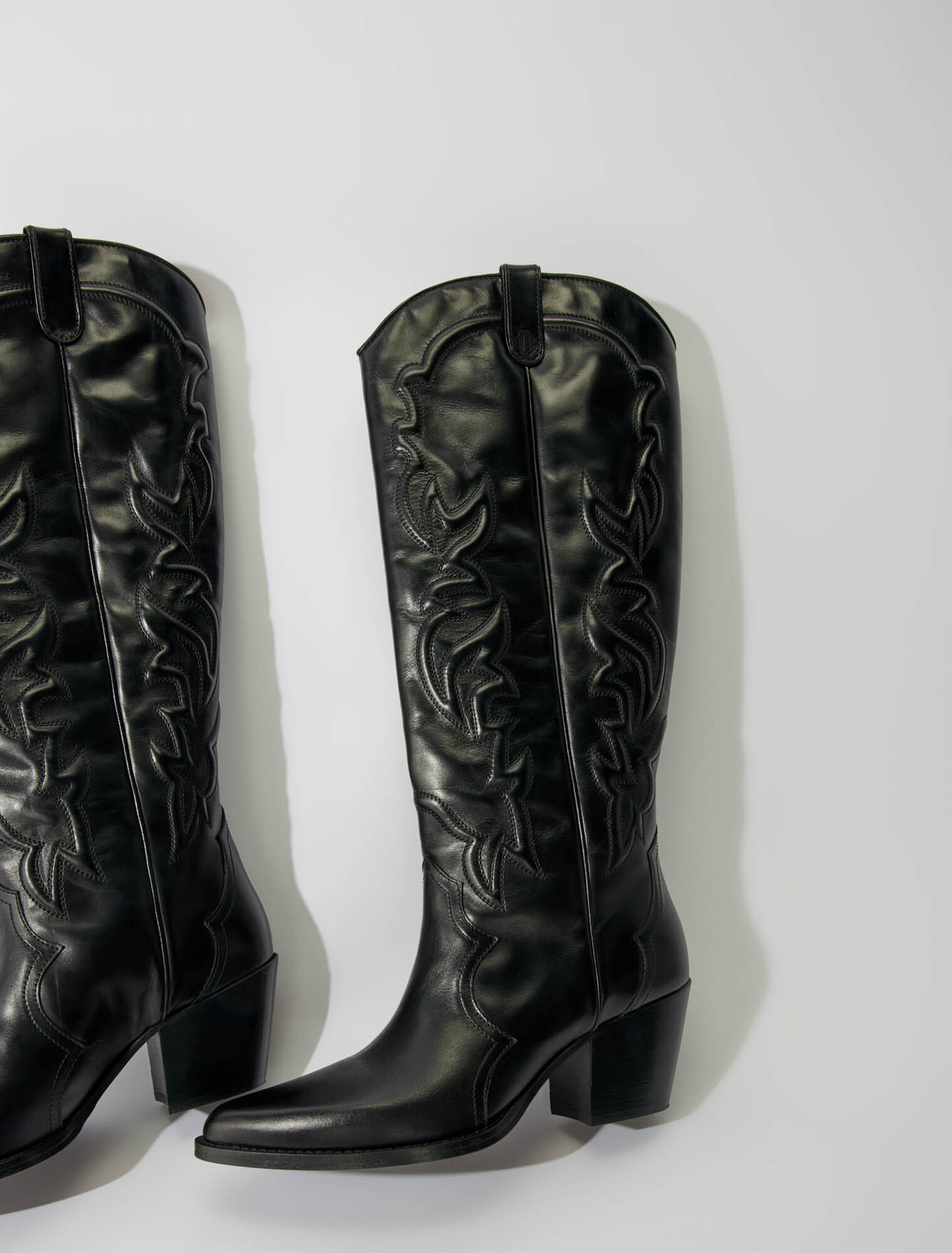Western leather boots