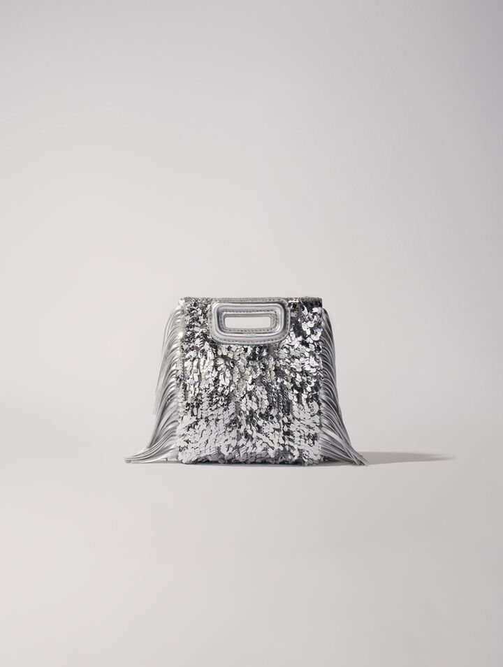 M mini bag with silver sequins