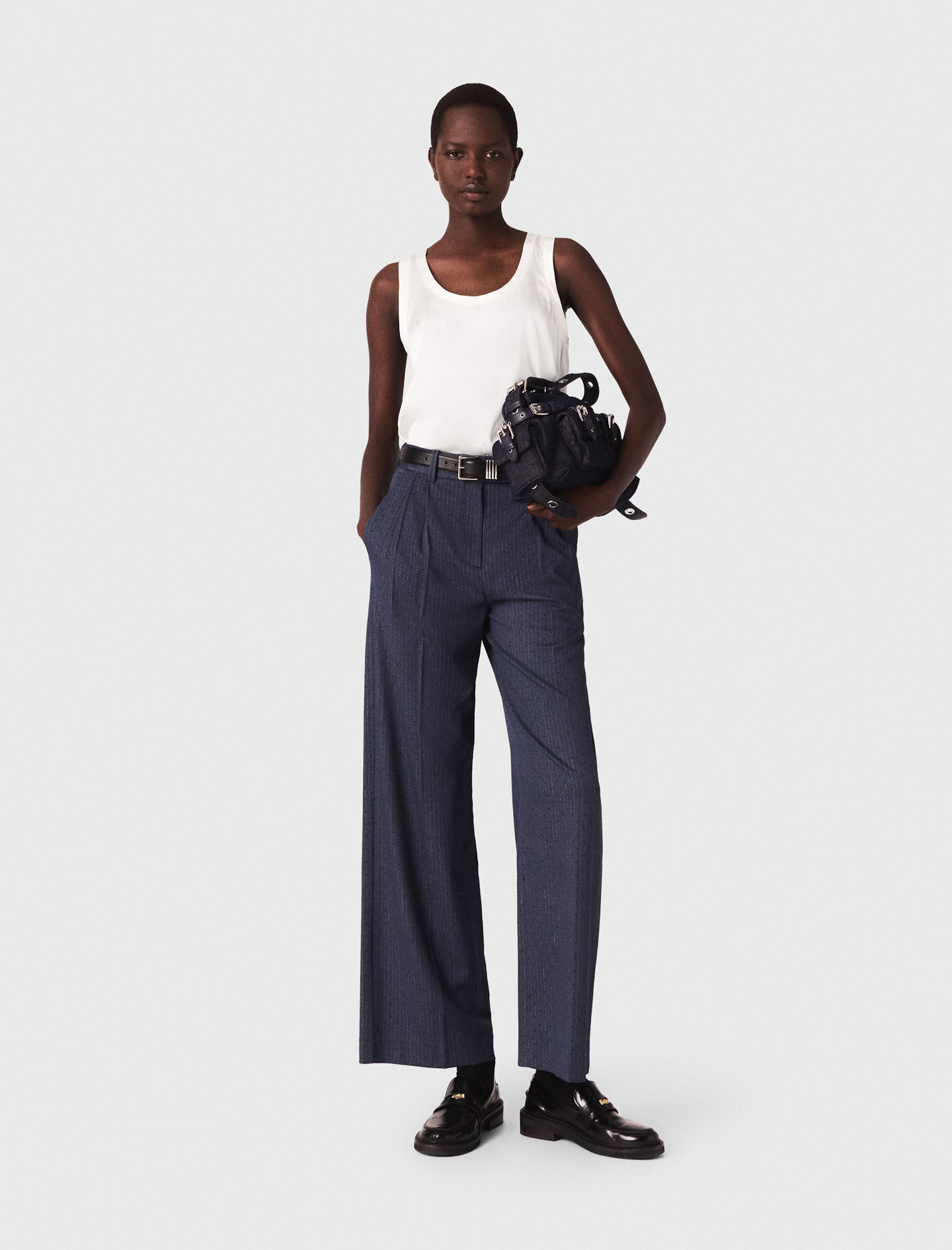 majeページ Asymmetric bodysuit Black / Gray For Women | Maje