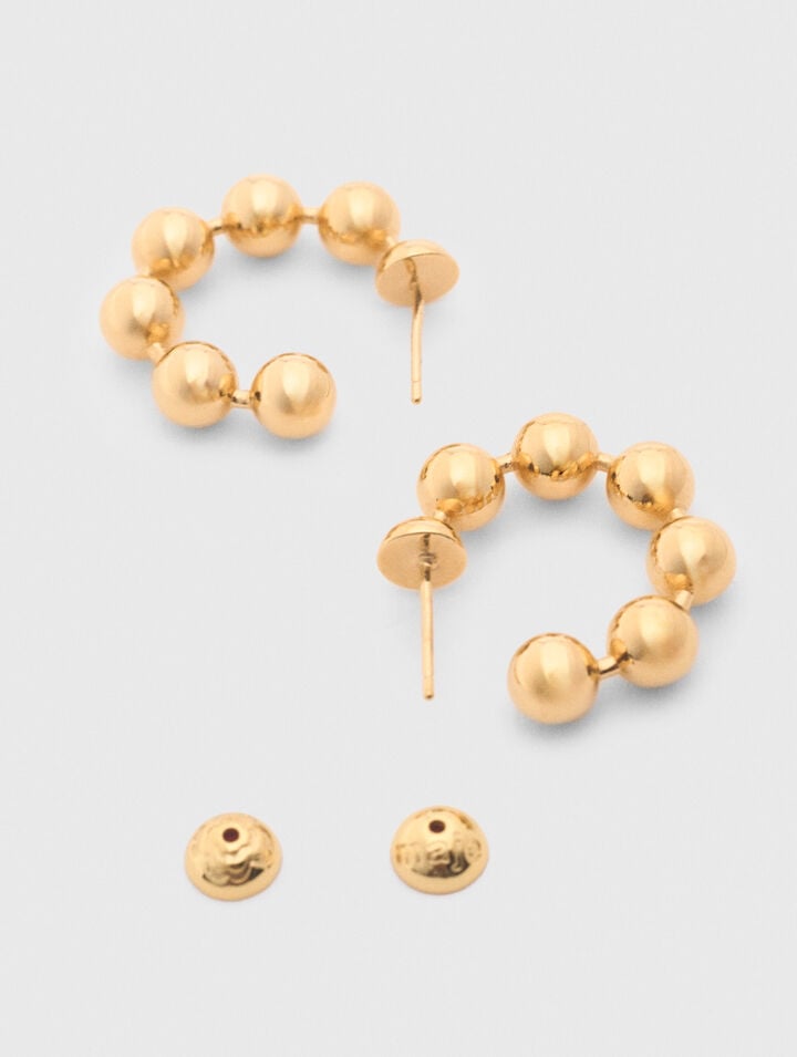 Sphere hoop earrings