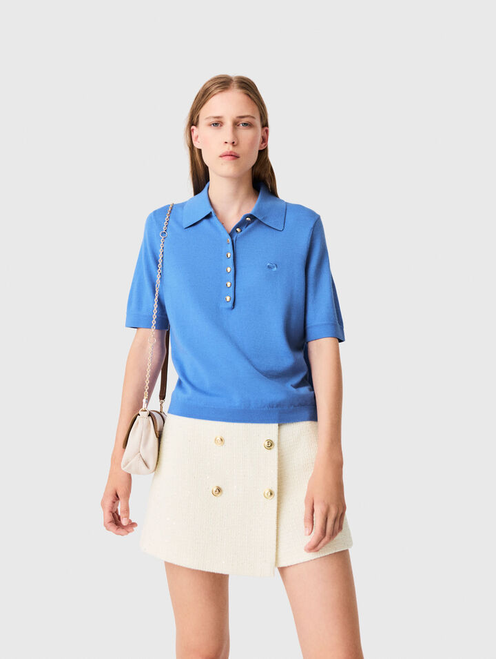 Polo collar jumper
