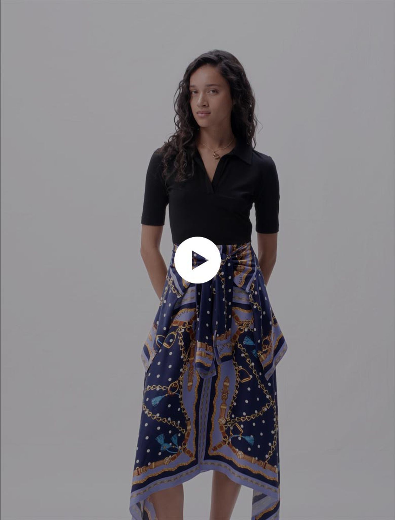 Illusion effect patterned dress 