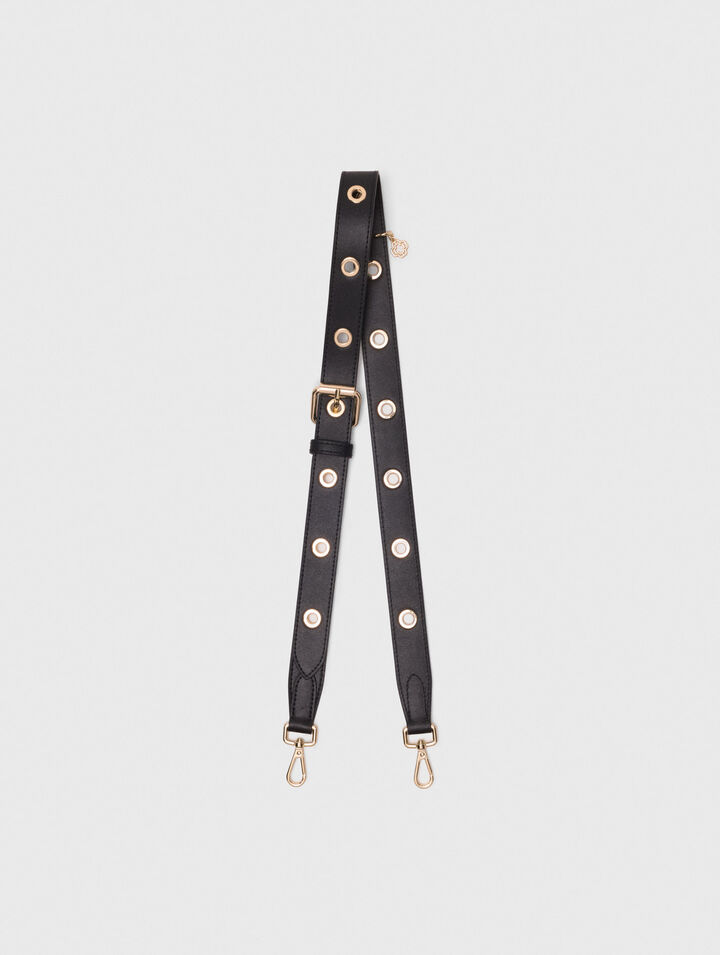 Leather strap with eyelets