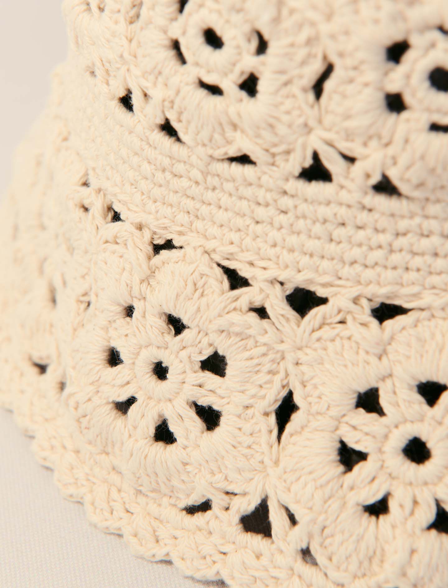 Crochet bucket hat White for Women | Maje