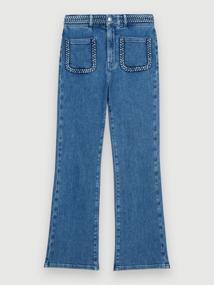 Jeans con detalles trenzados