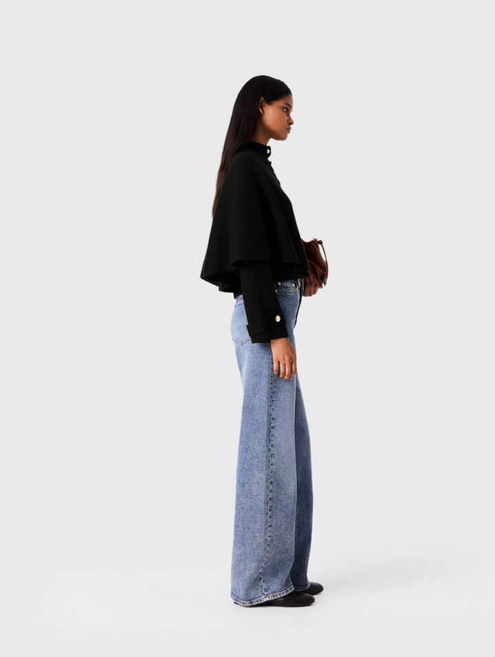 Cape-effect cardigan