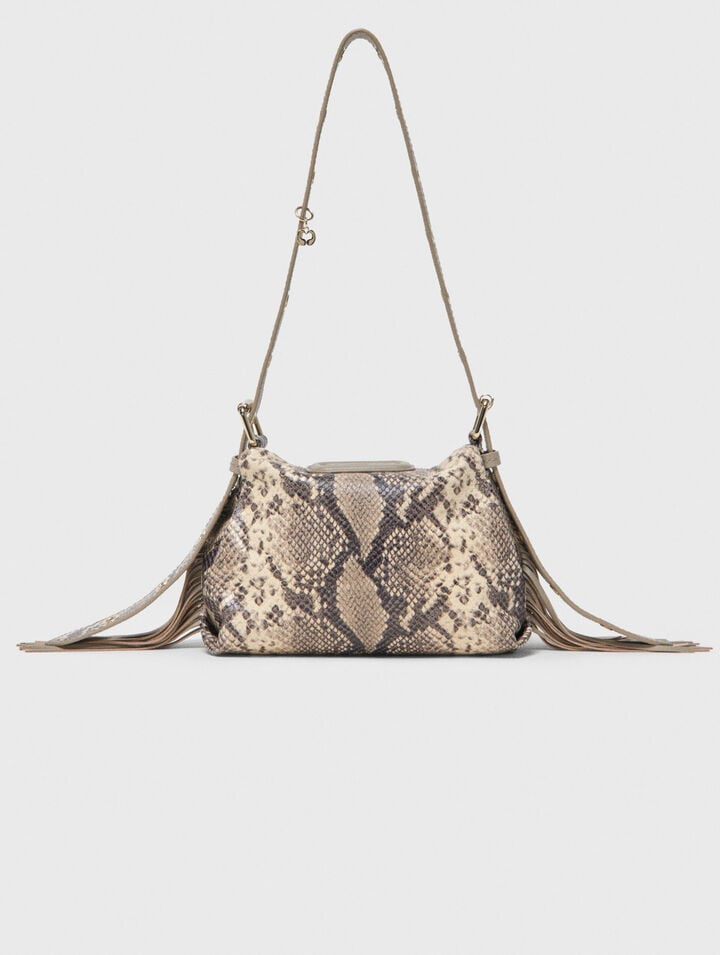 Python-embossed Miss M mini bag