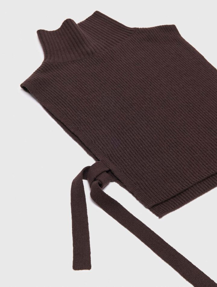 Wool and cashmere collar
