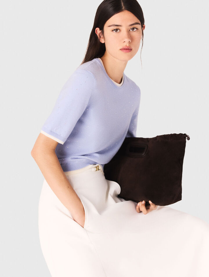 100% wool jumper with rhinestones