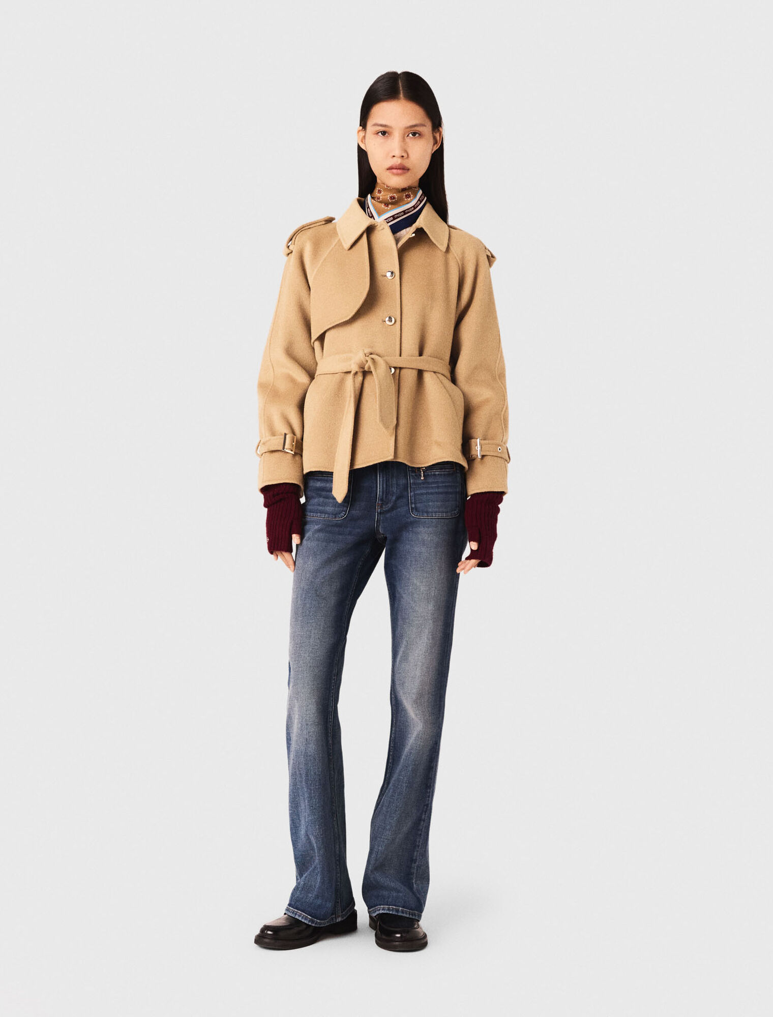 Short double-faced coat