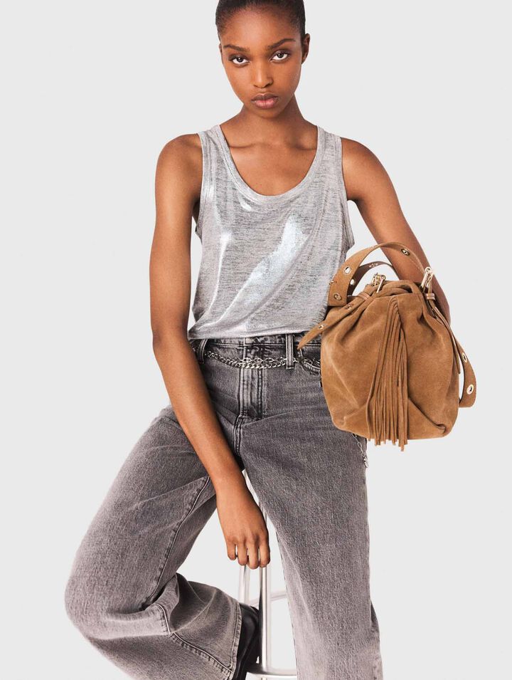 Metallic vest top