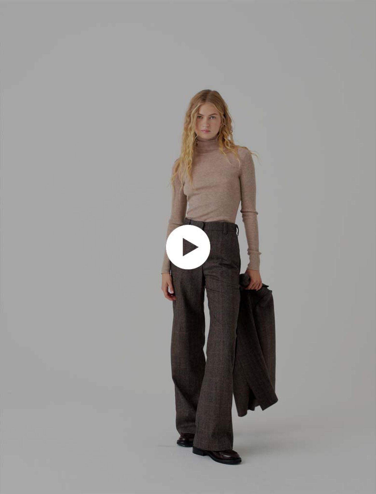 Checked suit trousers