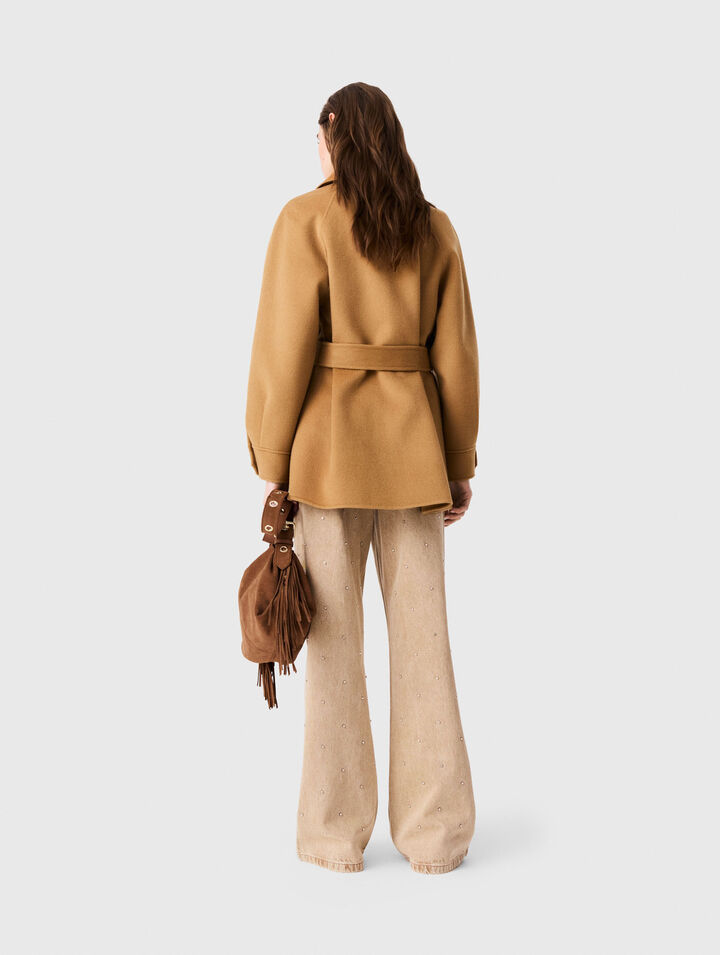 Mid-length wool coat
