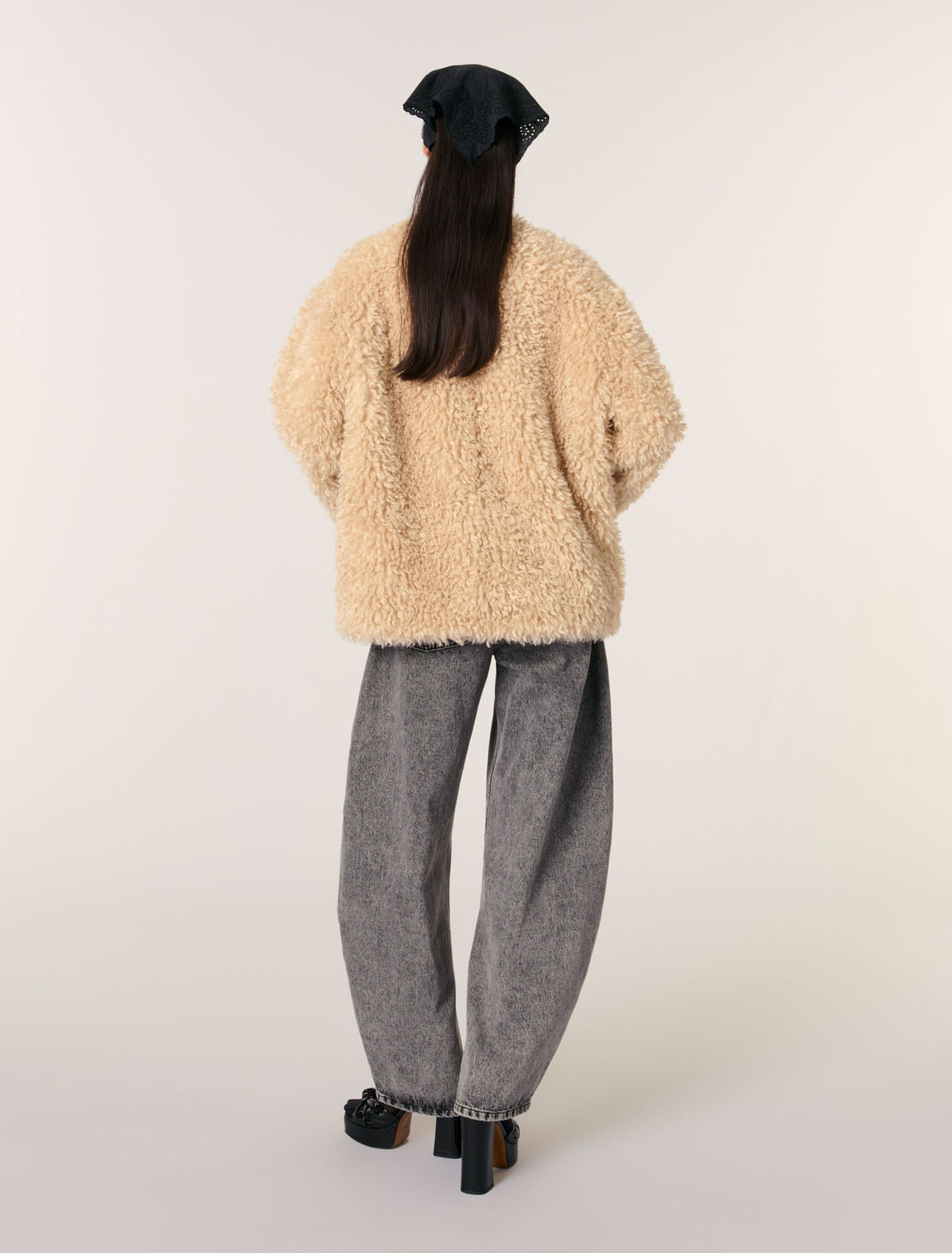 Short faux fur coat
